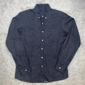 Timo Weiland Button Down Black Long Sleeve Front Pocket Size M